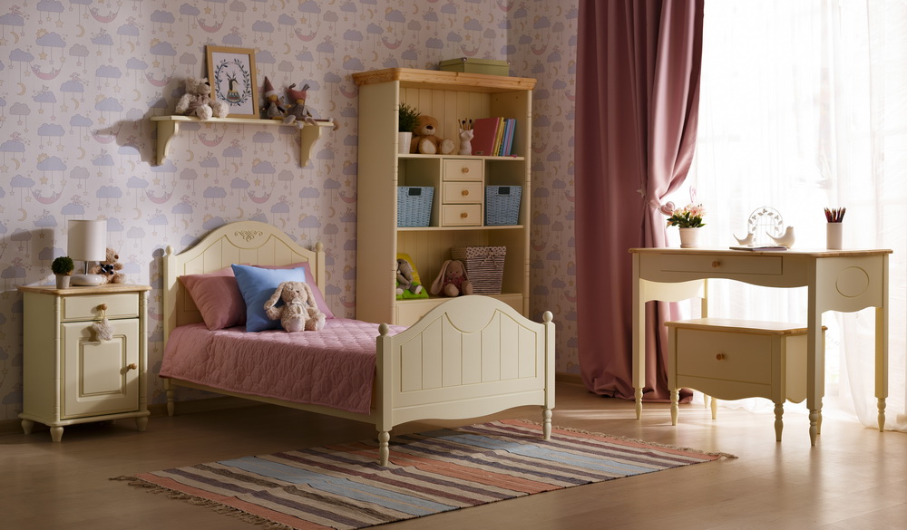 Кровать из массива светлая Айно №5 1200х2000