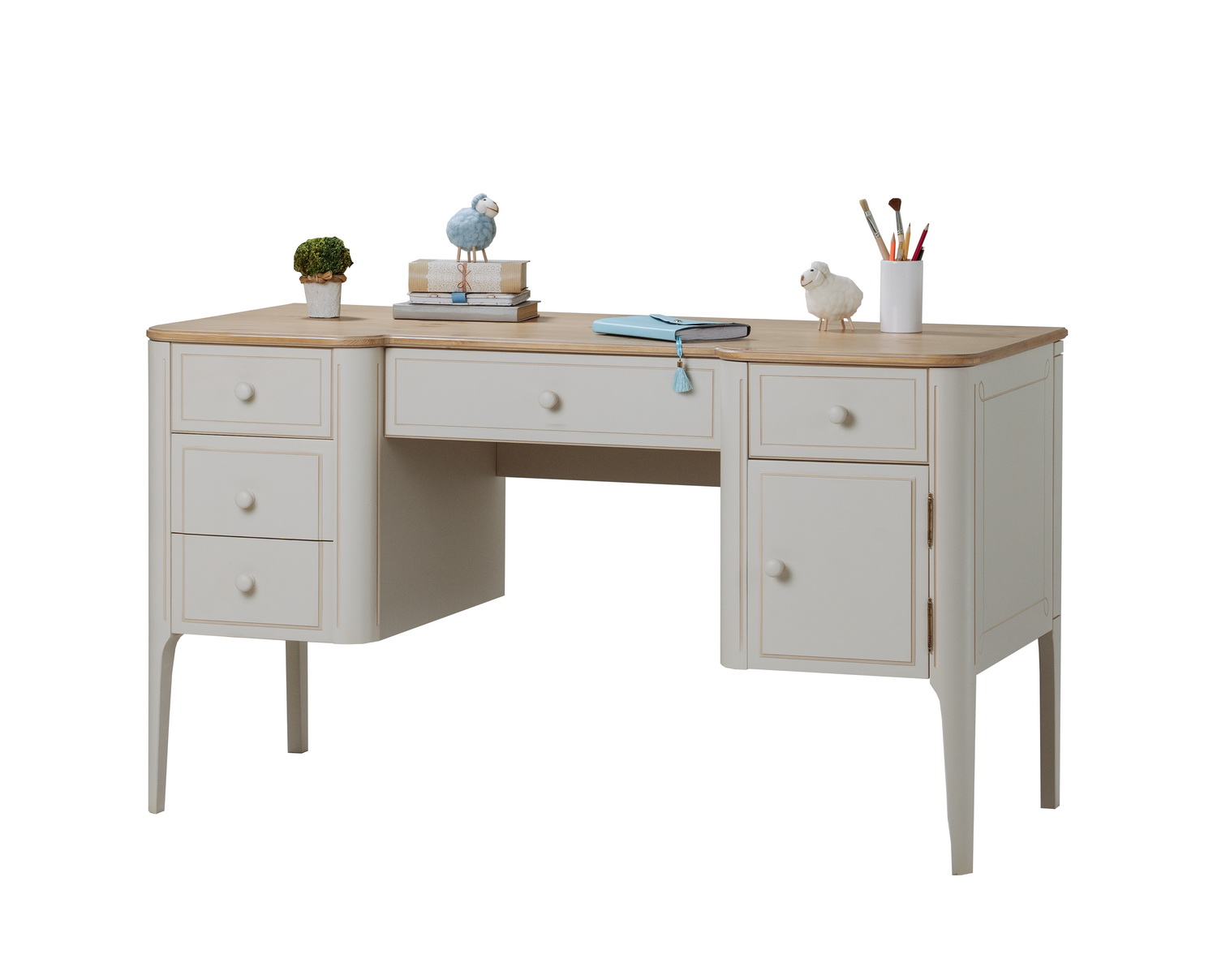 Стол 5 ящиков письменный Бетти №2