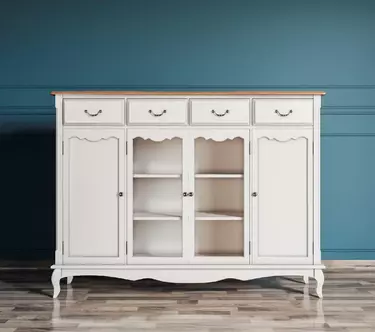 Комод-витрина с 4 ящиками массив берёзы Leontina