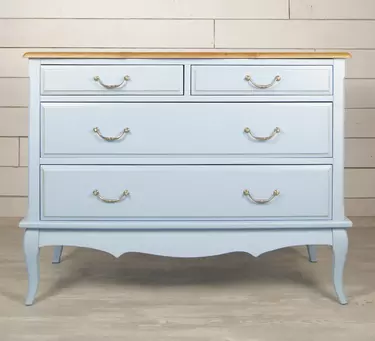 Комод из березы «Leontina Blue» на 4 ящика