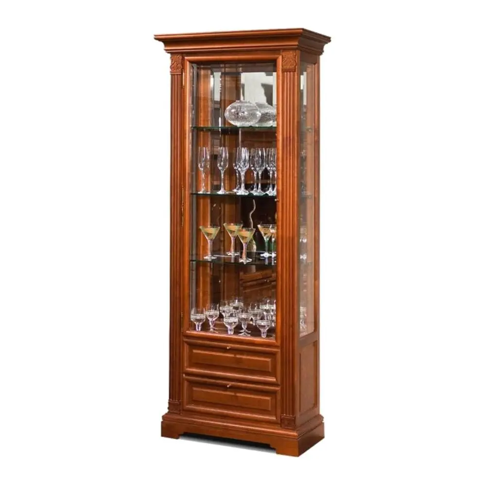 Шкаф Порто с витриной и ящ. ГМ 5906Е, мокко