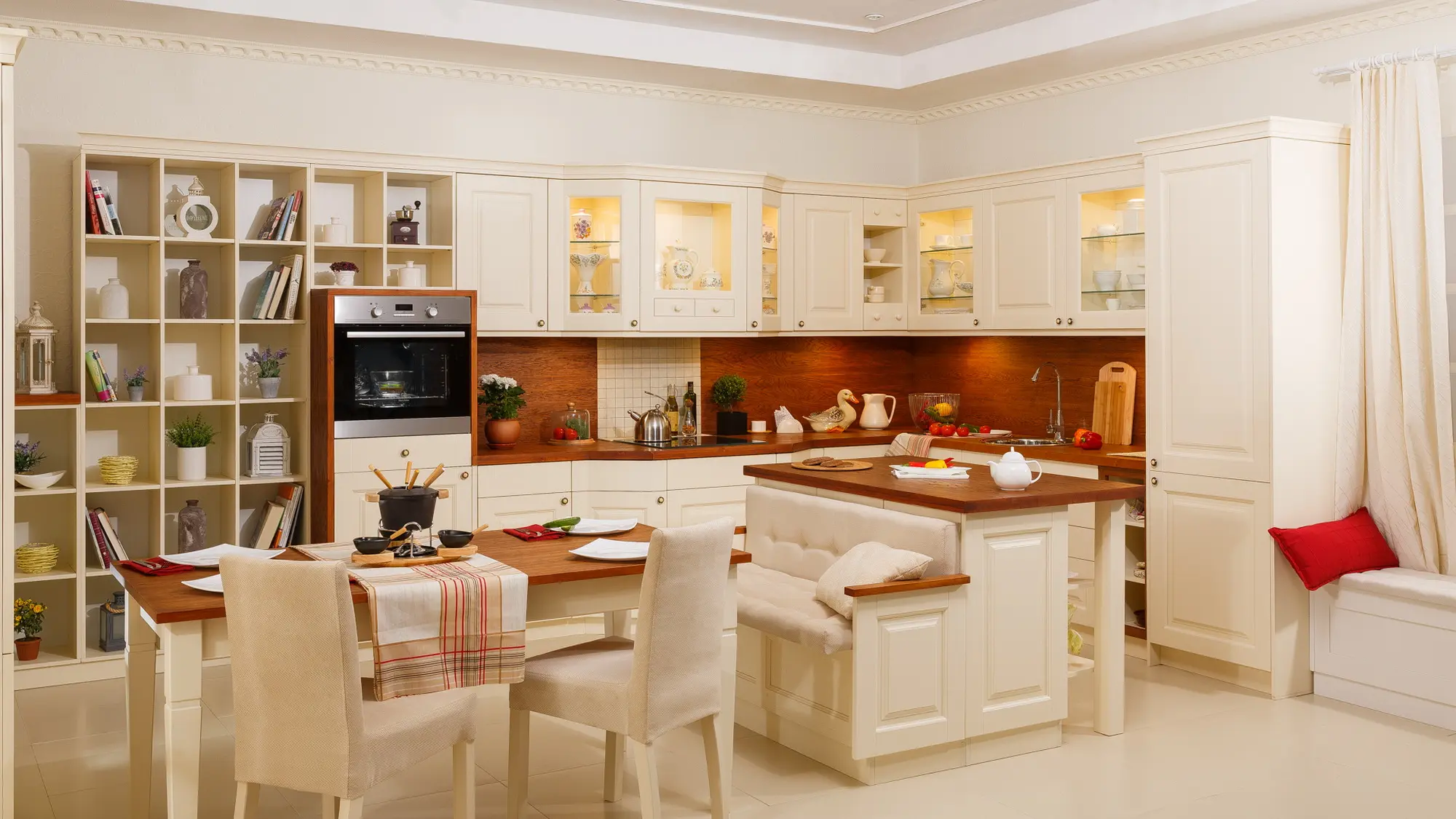 Кухня массив сосны Зефир (цена за п/м)