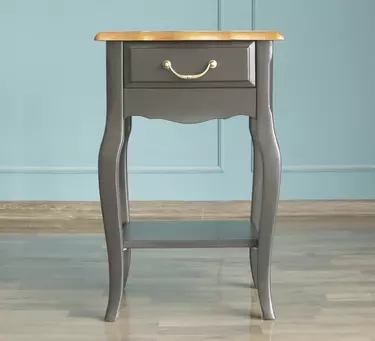 Прикроватная тумба 1 ящик "Leontina Black" с одним ящиком