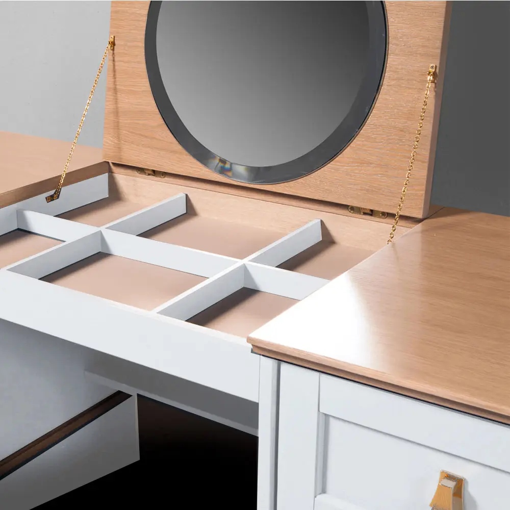 Стол Талья туалетный ГМ 6589, белый/натуральный дуб