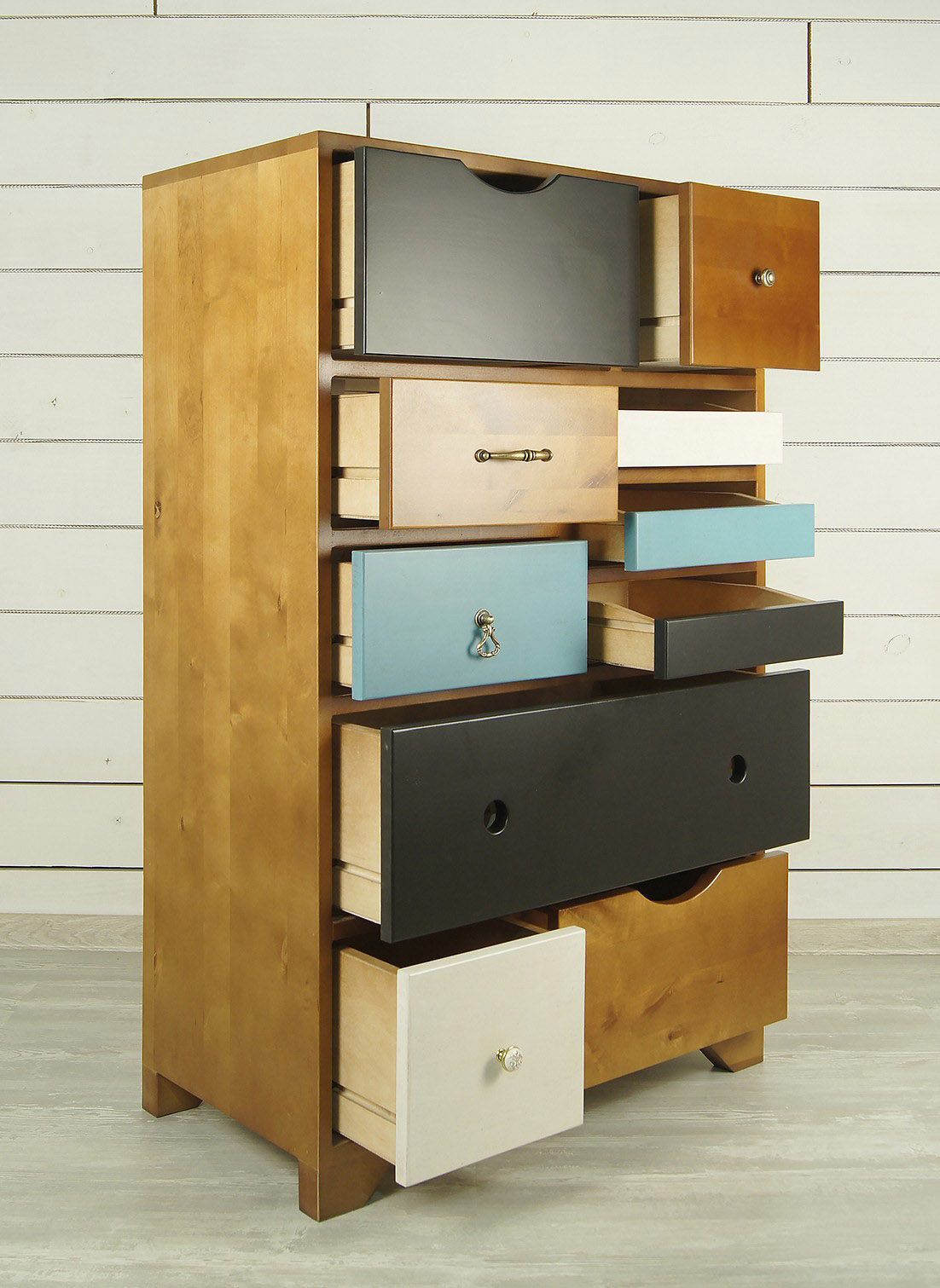 Комод универсальный из дерева «Aquarelle Birch» 10 ящиков