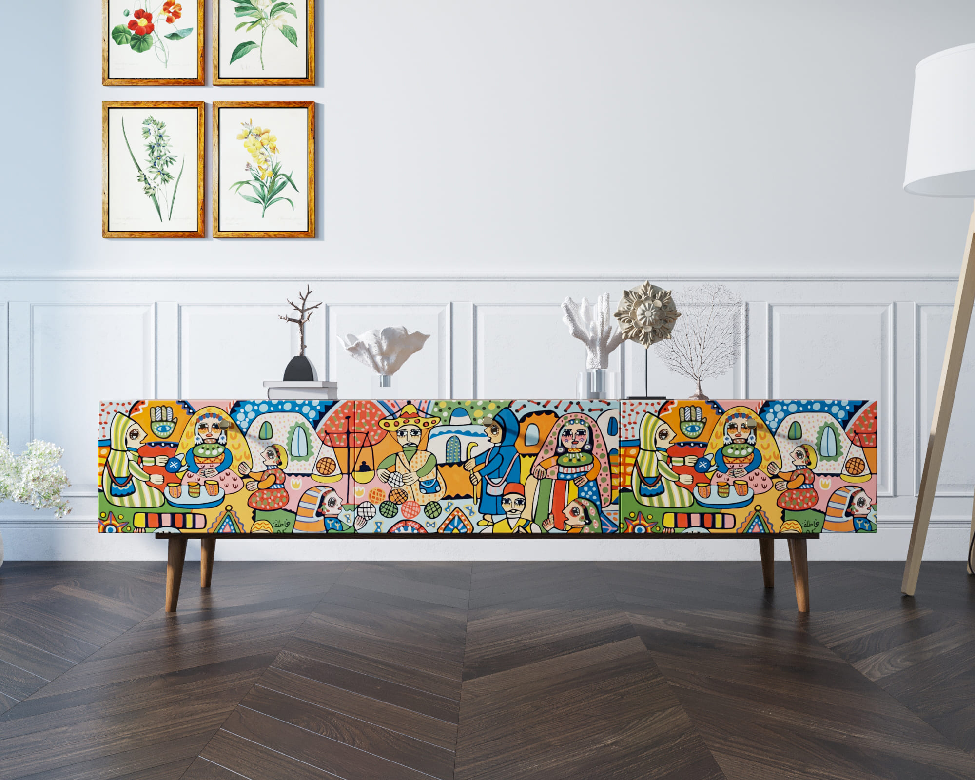 Комод "Berber" с ящиками низкий под TV