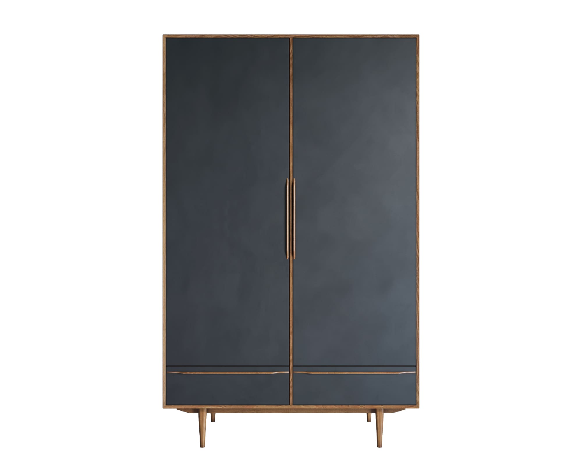 Шкаф двустворчатый "Bruni Black" с двумя ящиками