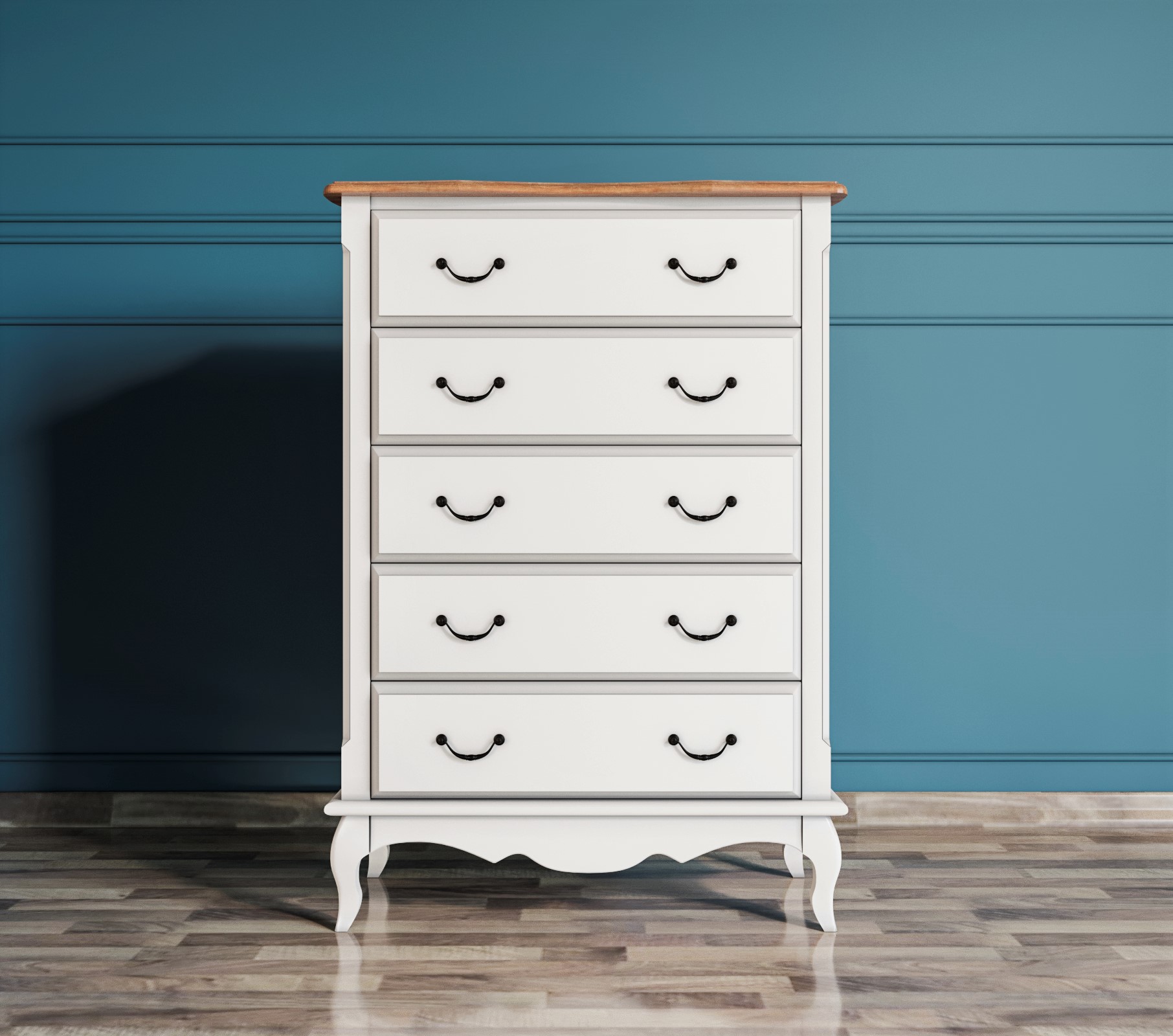 Комод мдф «Leontina» на пять ящиков вертикальный