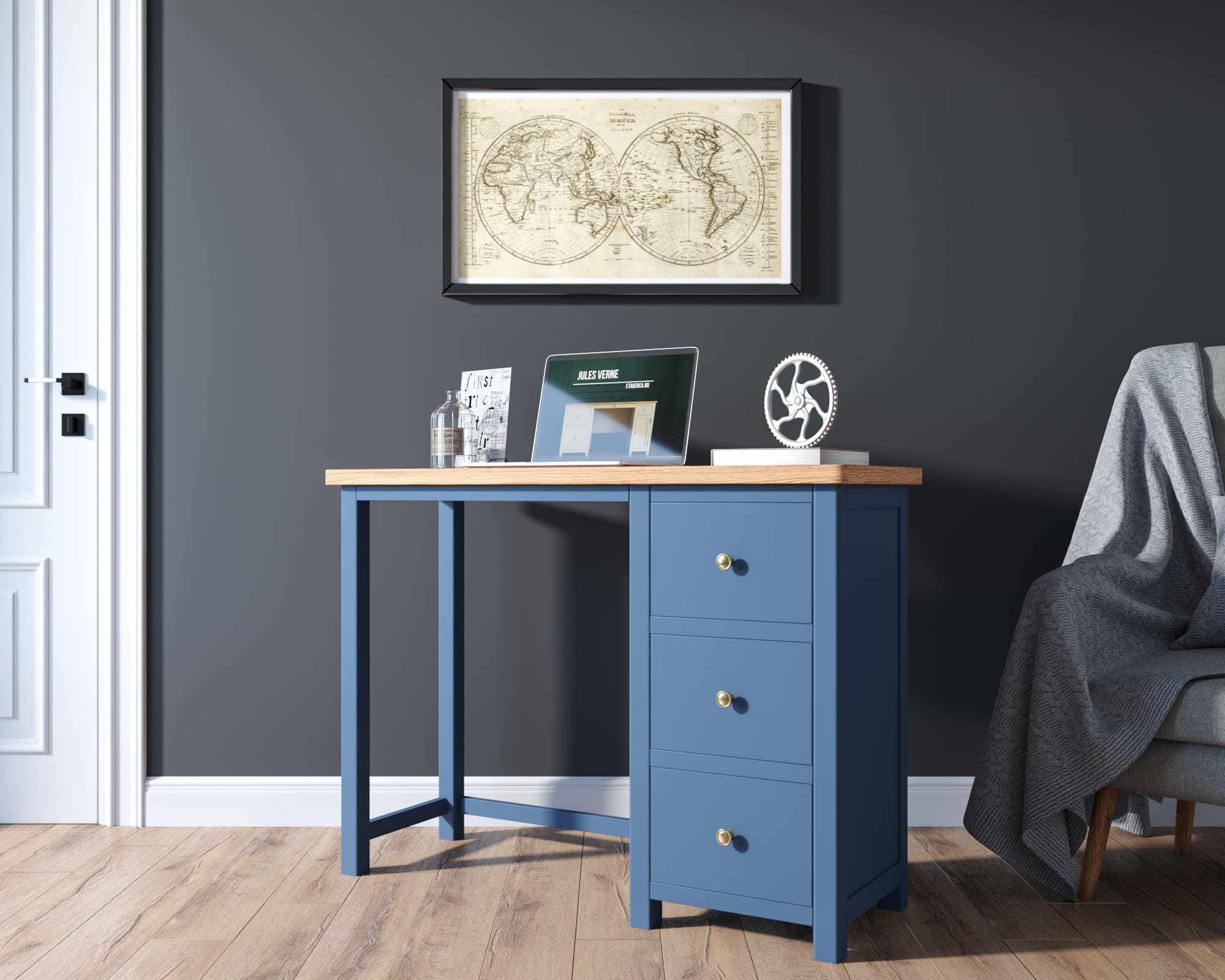 Малый рабочий стол с ящиками "Jules Verne"