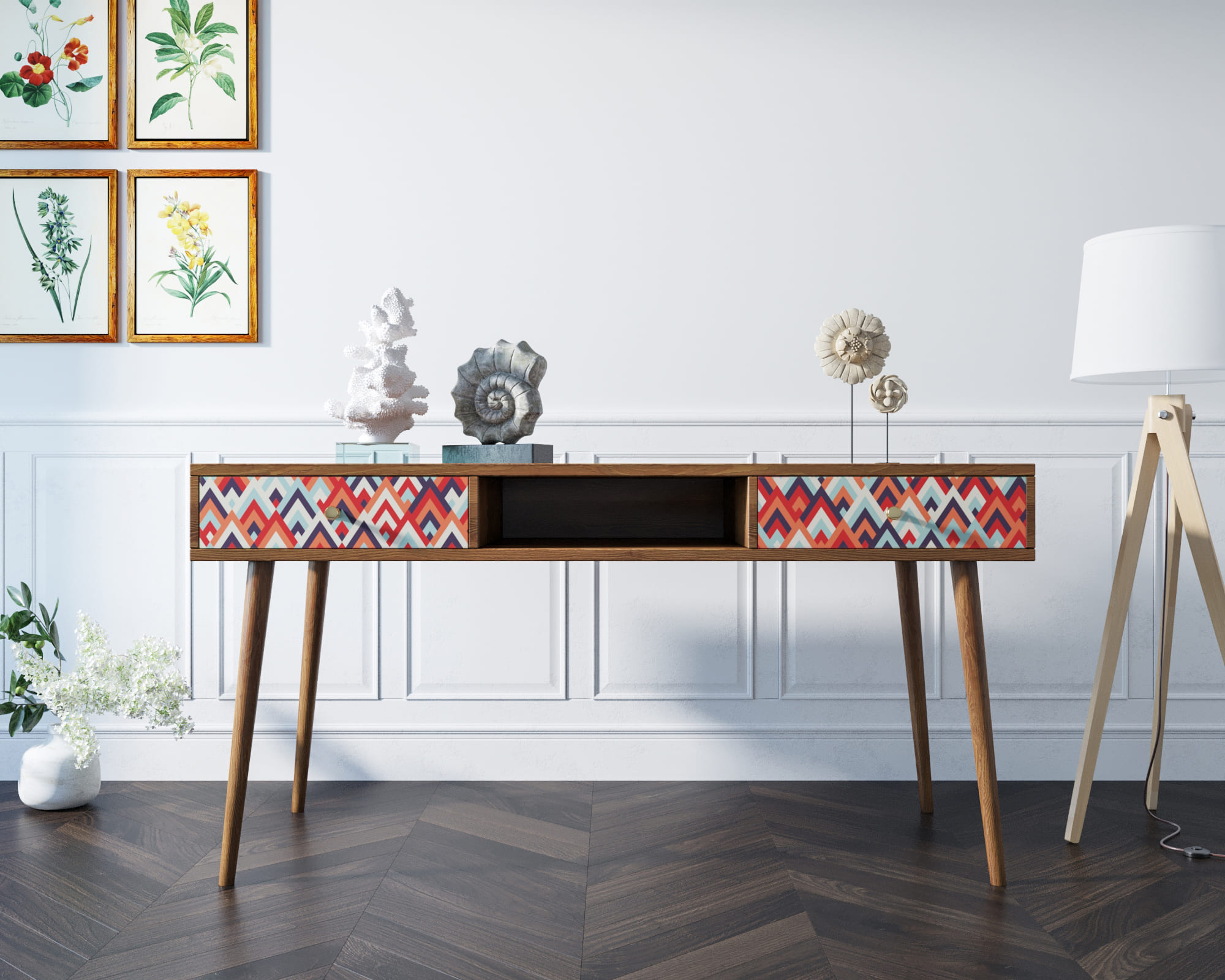 Стол рабочий с 2 ящиками «Berber»