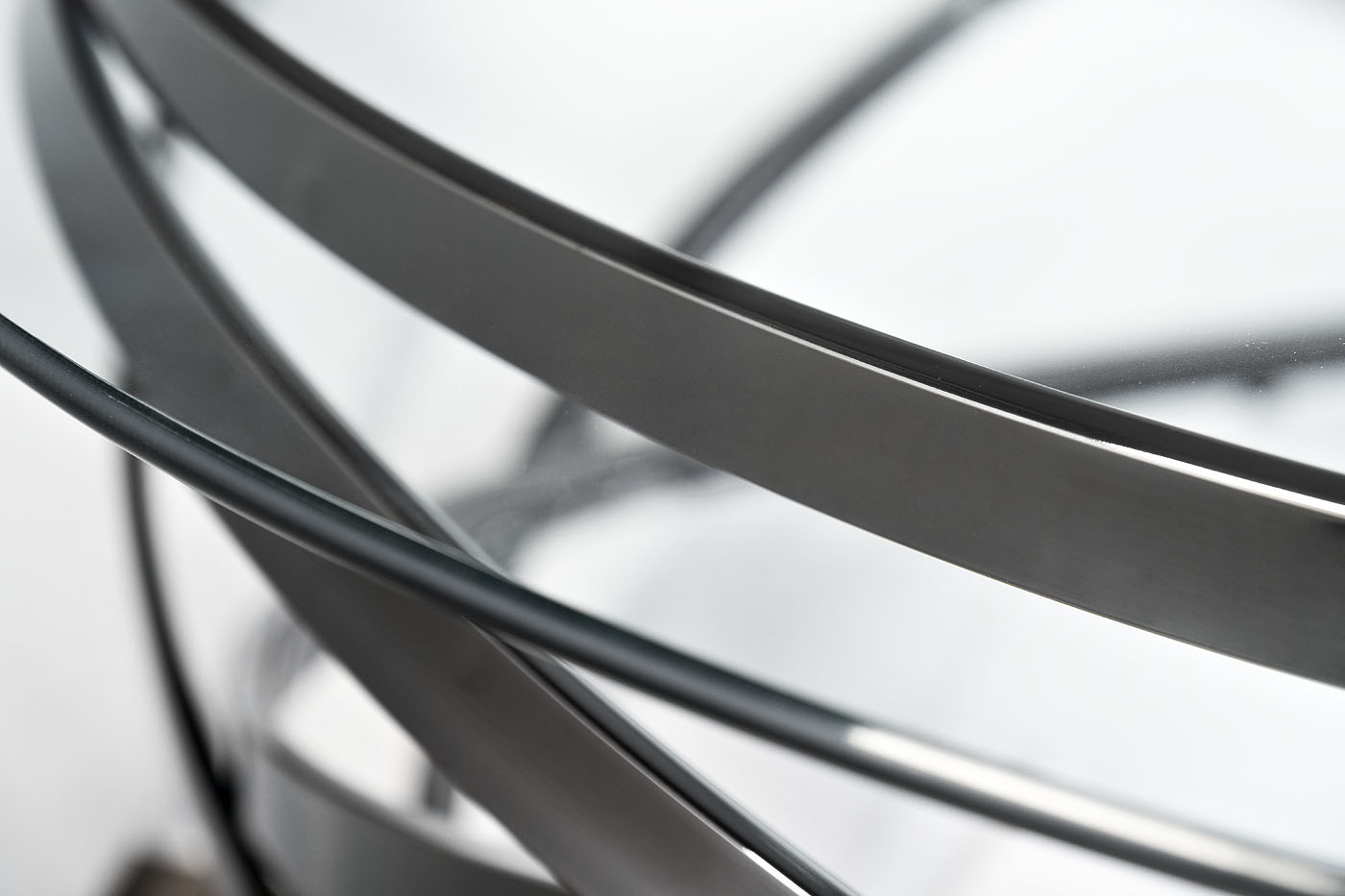 GY-CT8402BL Стол журнальный стекло прозр/темн.хром