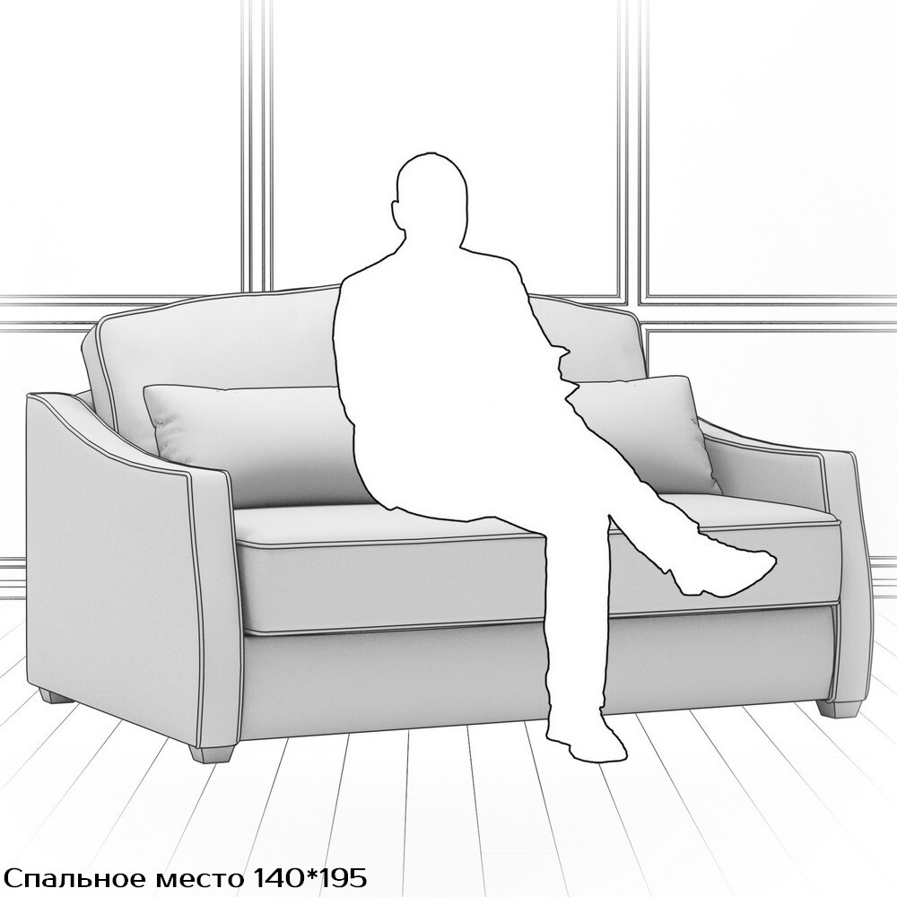 Диван Infante DIf-I-160-K03-KaB03-E33