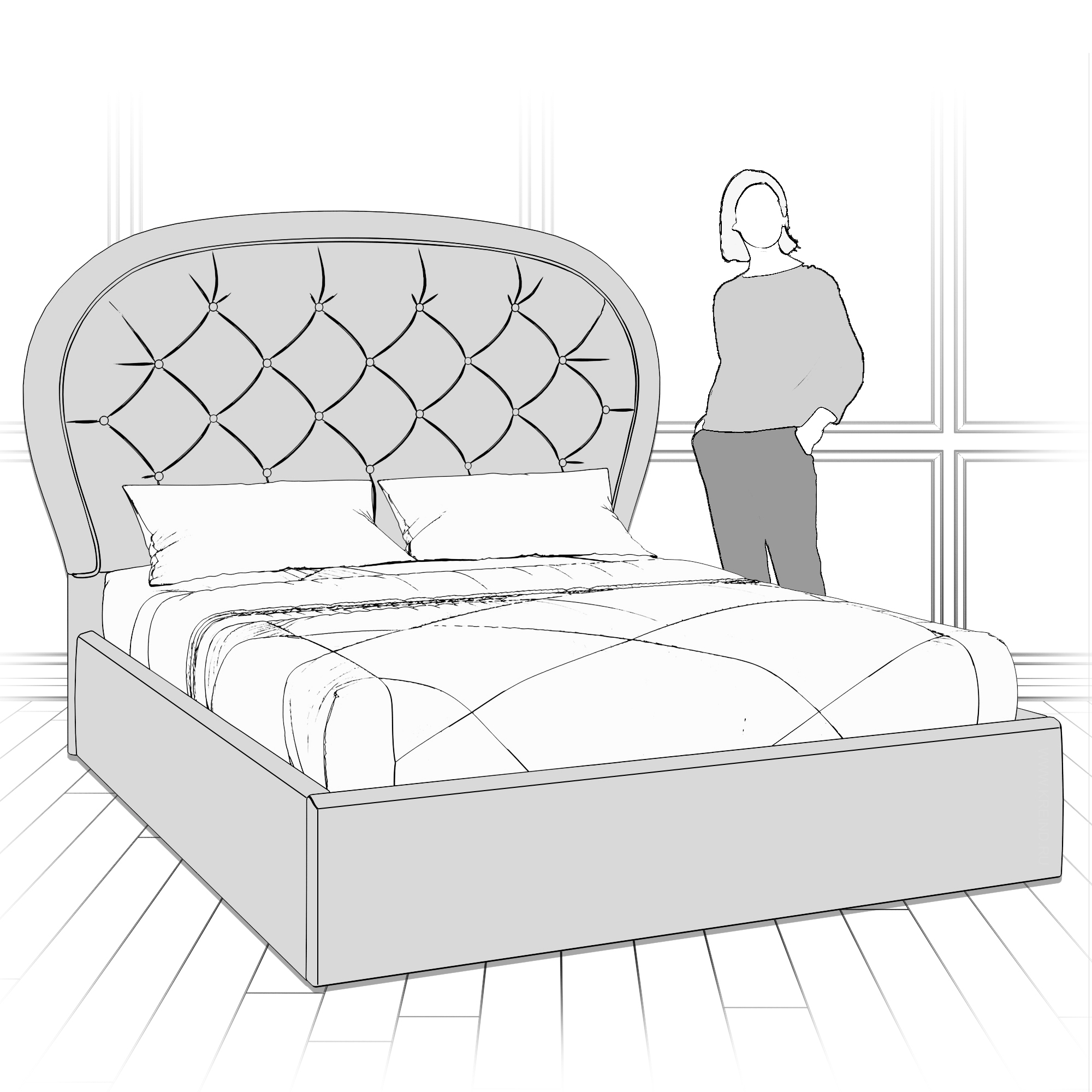 Кровать с подъемным механизмом K50-1600-B10