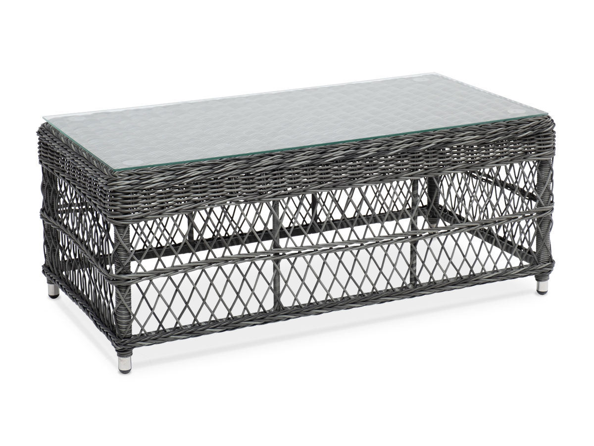 "Грандинелли" стол журнальный из искусственного ротанга, цвет графит